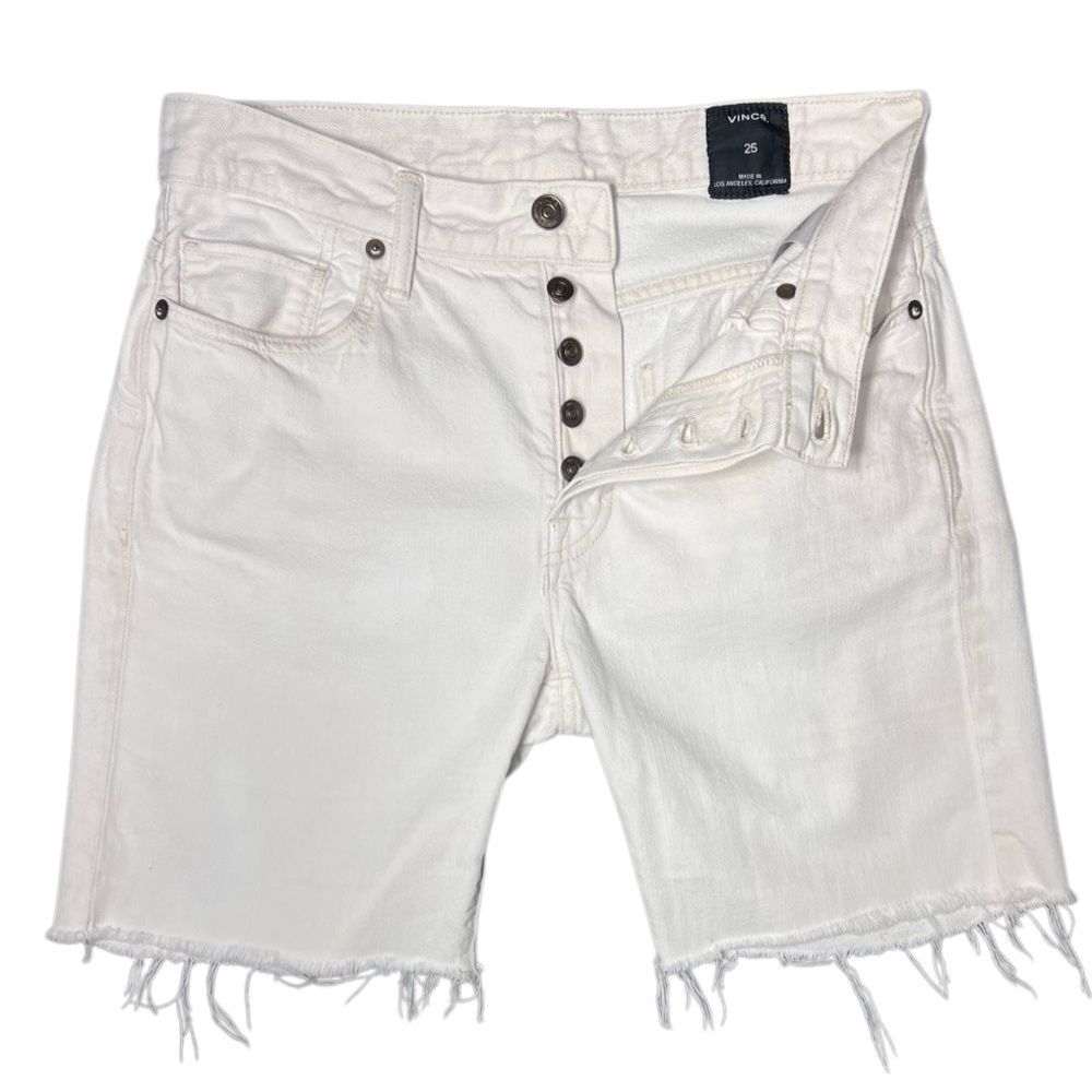 Vince White Denim Cut off Style Jean Shorts Size 25